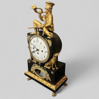 Austrian clock in lacquered and gilded wood, early 19th century - Vienna - Austria - Empire H 50 cm