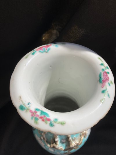 Dayazhai famille rose porcelain vase with dragons