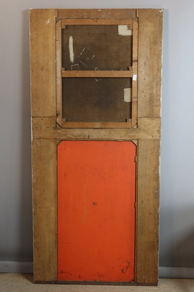 specchio trumeau in legno laccato e dorato