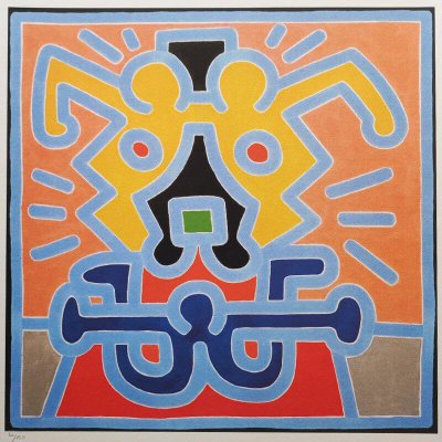 Splendida litografia originale in edizione limitata di Keith Haring degli anni '90