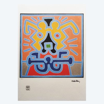 Splendida litografia originale in edizione limitata di Keith Haring degli anni '90