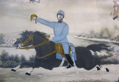 Foto des 3. Dragon-Regiments aus dem Ersten Weltkrieg.