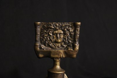 Zoomorpher patinierter Brunnenhahn oder Ausguss aus Bronze, 20. Jahrhundert