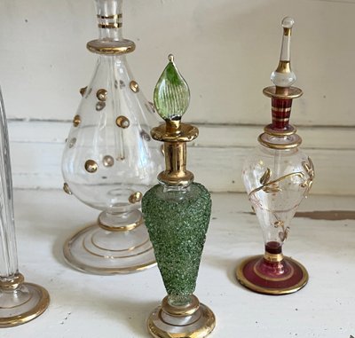 5 flacons à parfum époque Napoléon III