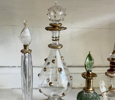 5 flacons à parfum époque Napoléon III