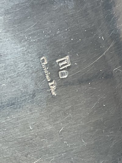 Porte stylo en metal argenté Dior