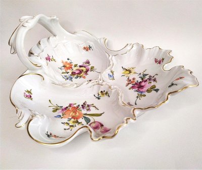 Ravier Porcelaine peinte à la main de Dresden Saxe