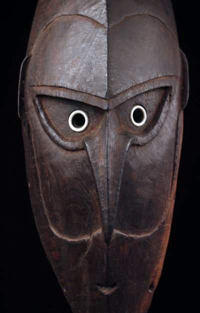 Brag mask, Oceanic art, tribal art, Papua New Guinea, Sculpture, primitive arts, 62 cm