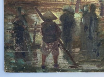 Oil on panel Halong Bay 1940