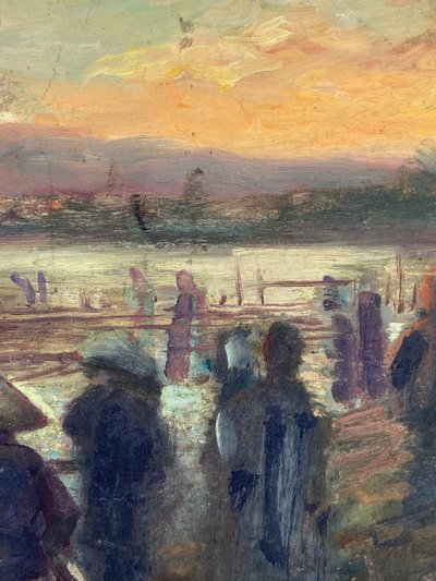 Oil on panel Halong Bay 1940