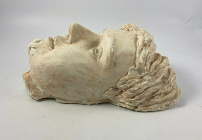 Woman's face in 1930 plaster with beautiful artist's workshop patina as is
