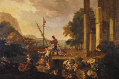 Jacob de Heush (Utrecht 1657 – Amsterdam 1701), Küstenlandschaft mit Ruinen