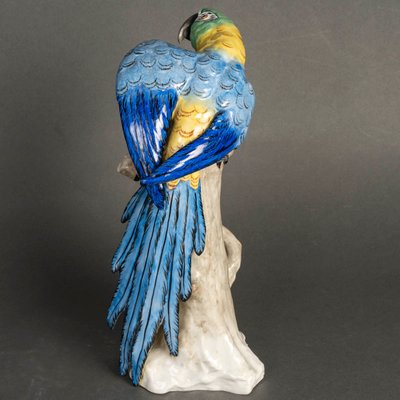 A porcelain parrot sculpture, Germany, 20th century