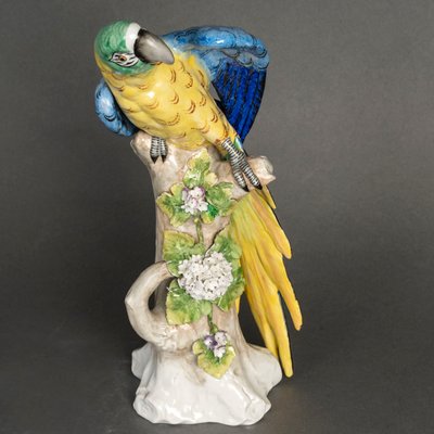 A porcelain parrot sculpture, Germany, 20th century