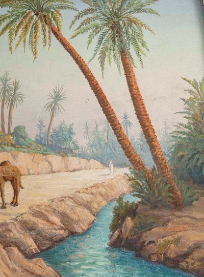 Ein Paar Ölgemälde auf Leinwand, orientalistisch, 1940er Jahre