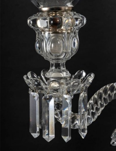 Une paire de girandoles en cristal de Baccarat, fin XIXème siècle 