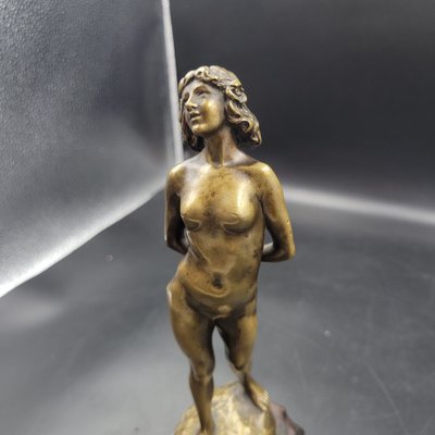 Joe DESCOMPS - Bronzo patinato del XIX-XX secolo su base in marmo - Bronzo Art Nouveau - SUSSE Freres