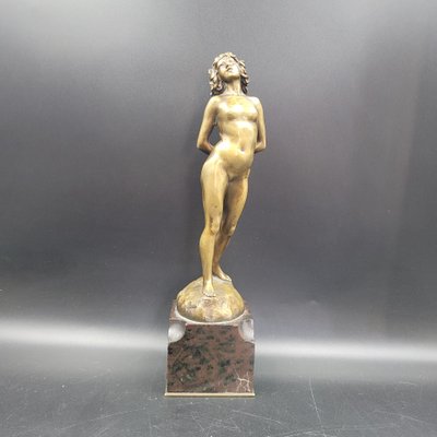 Joe DESCOMPS - Bronzo patinato del XIX-XX secolo su base in marmo - Bronzo Art Nouveau - SUSSE Freres