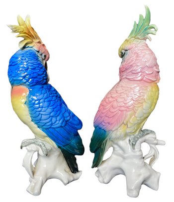 Karl Ens porcelain parrot couple