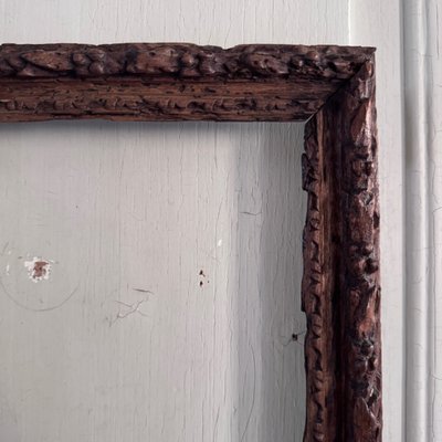 XVII. Jahrhundert Rahmen aus geschnitztem Holz Eiche Stäbchen