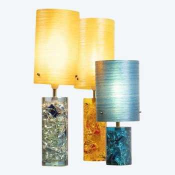 Lampe de Bureau en Résine et Fibre de Verre, 1970s