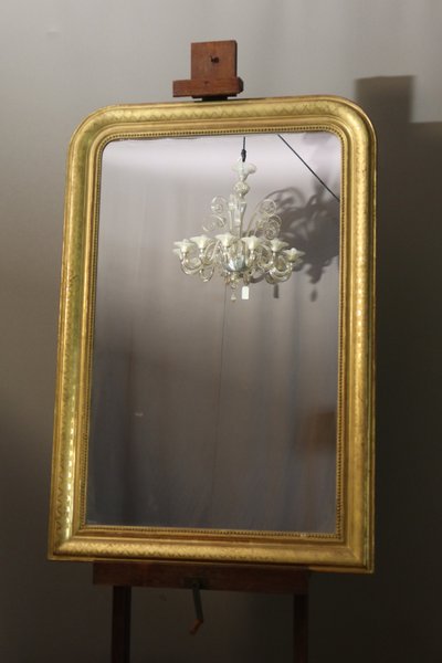 Specchio in legno dorato Luigi Filippo
