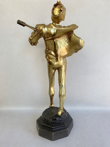 A. De Wever - Scultura in bronzo - Mefisto con mandolino