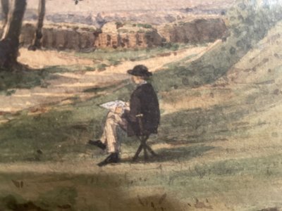 Ländliche Landschaft mit Figuren