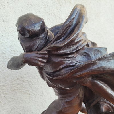 A Miniati, Arab warrior, signed orientalist bronze, early 20th century