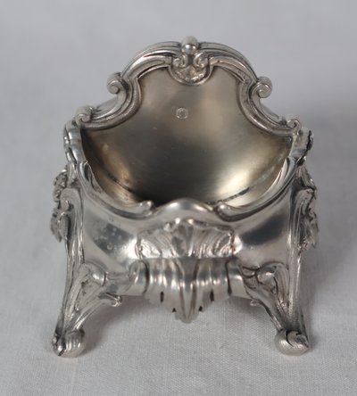 Paire de salières en argent massif fin XIXe