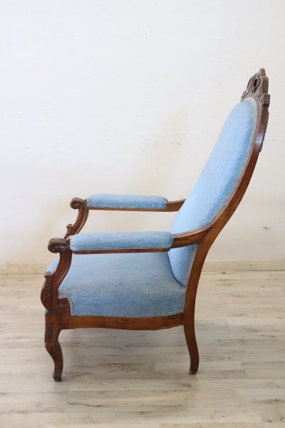 Fauteuil Ancin en Noyer, Milieu du XIXe Siècle