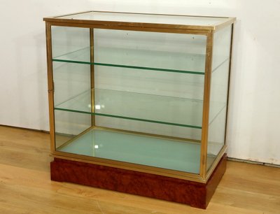Vetrina in ottone e olmo - 1950