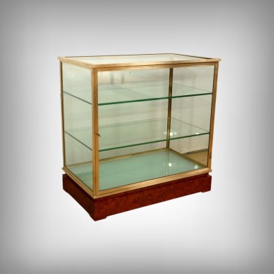Vetrina in ottone e olmo - 1950
