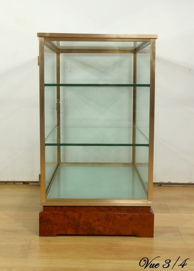 Vetrina in ottone e olmo - 1950