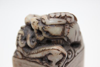 Steatite seal with dragons circa 1900