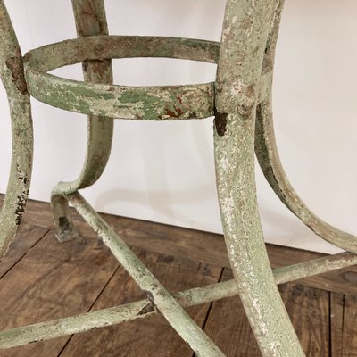 Guéridon console en fer forgé riveté XIX