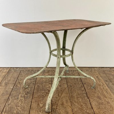 Guéridon console en fer forgé riveté XIX