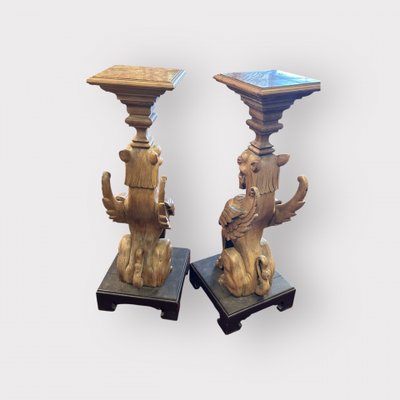 Paire de sellettes aux griffons époque fin XIXéme - gaine - colonne - sellette Napoléon III