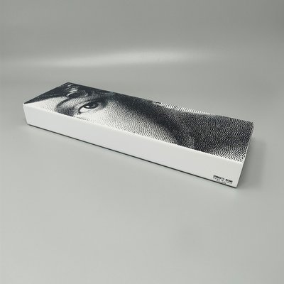 2000s Astonishing Black and White Fornasetti Box signed Fornasetti. Made in Italy