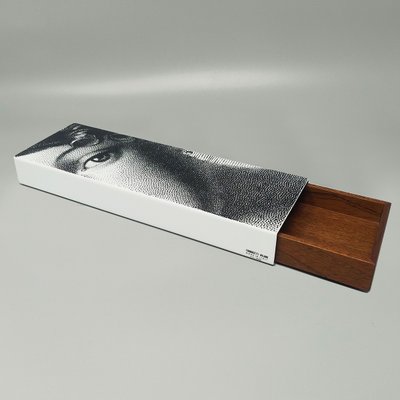 2000s Astonishing Black and White Fornasetti Box signed Fornasetti. Made in Italy