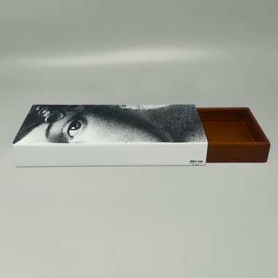 2000s Astonishing Black and White Fornasetti Box signed Fornasetti. Made in Italy