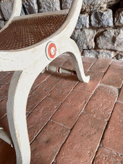 Tabouret curule datant du 19e siècle Napoléon III belle patine