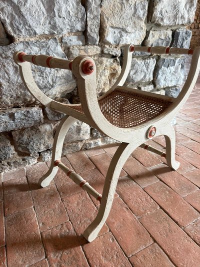 Tabouret curule datant du 19e siècle Napoléon III belle patine