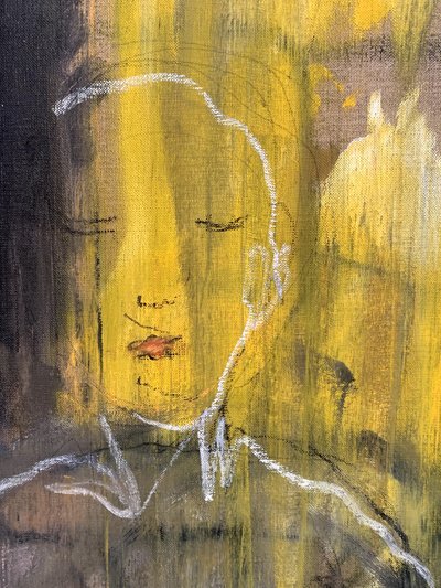XXth painting, large and magnificent oil on canvas signed Bruno Dumas born 1958 France