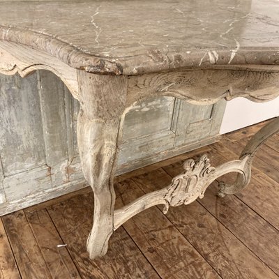 Console XVIIIème en chêne blanchi