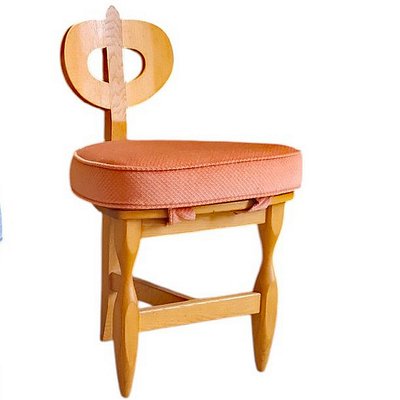 Guillerme et Chambron, rarissima coppia di sedie treppiede, Edition Votre Maison circa 1960