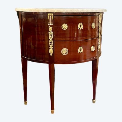 Consolle a mezzaluna in mogano con timbro Claude-Mathieu Magnien (1741 - 1829), XVIII secolo