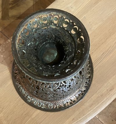 17th Century Italian Bronze Cup Or Urn
