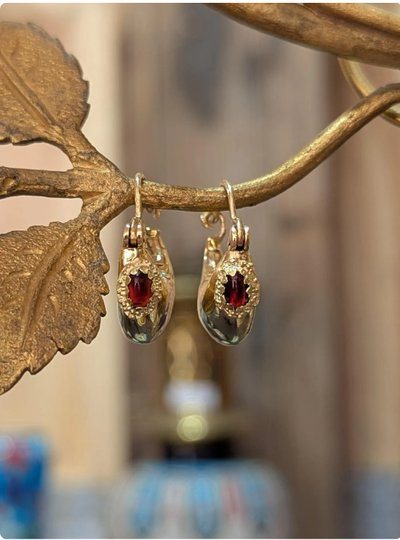 Orecchini Creole Dormeuse d'epoca in oro 18k