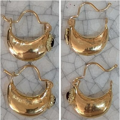 Orecchini Creole Dormeuse d'epoca in oro 18k